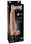 Real Feel Deluxe No. 12 Wallbanger Vibrating Dildo With Balls Waterproof 12in - Vanilla